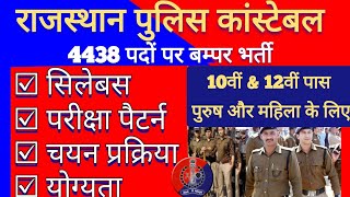 Rajasthan Constable Vacancy 2021 | Rajasthan Police Constable Syllabus, Salary, Eligibility