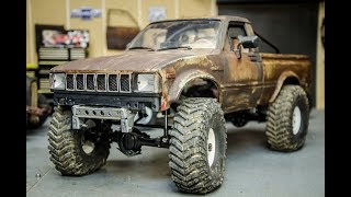 Vintage Tamiya Bruiser To Scale Crawler Conversion, Part 4,  Adjusting the Wheelbase