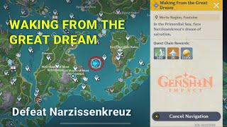 Waking from the Great Dream - Primordial Sea, Fight Narzissenkreuz | Genshin Impact Quest