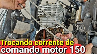 troca da corrente de comando Titan150, Bros150,Bros125,Fan125/09, Bros125/2013, Fan150 e Fan125