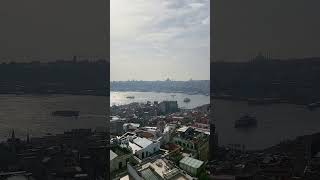 터키 이스탄불 갈라타 탑에서 본 골든혼 전경 (Golden Horn view from Galata Tower, Istanbul, Turkiye) #shorts