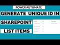 How to Create Unique ID for SharePoint List Records Using Power Automate - Automatic ID Generator