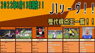 2022年8月13日現在までのJ1リーグ得点王一覧！!