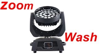 Professional Lighting Events RGBW 4in1 36x10w LED Moving Head Wash Zoom DJ Light