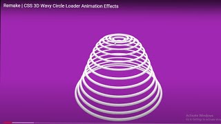 3d wavy circle loader animation effect using css only