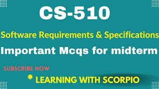 CS510 Midterm preparation||2023 Most Important Mcqs||CS510 midterm 2023 ||CS510 midterm quiz 2023