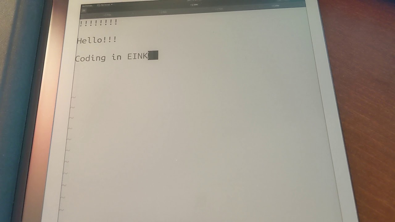 Vim On Remarkable 2 Youtube