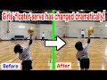 Volleyball lessons dramatically change a girl's floater serve!【volleyball】