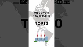 世界二酸化炭素(CO2)排出量ランキングTOP10 #shorts #ランキング