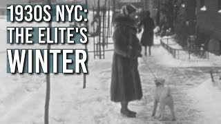 High Society New York: A Glimpse of Opulence in the 1930s' Winter Wonderland | #RareFootage