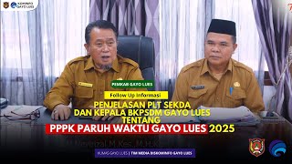 Penjelasan Plt Sekda dan Kepala BKPSDM Gayo Lues tentang PPPK Paruh waktu Gayo Lues 2025