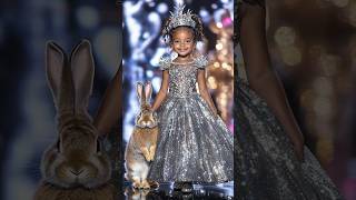 A cute and stylish baby and a rabbit are performing on the stage of America's Got Talent!#cute #agt