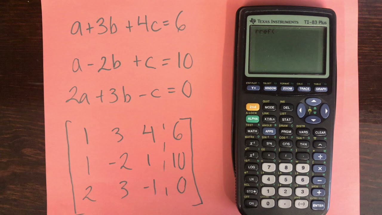 Reduced Row Echelon Form (rref) On Your Calculator - YouTube