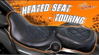 C.C. RIDER Heated Two Piece Low Profile Seat For HD Touring Models