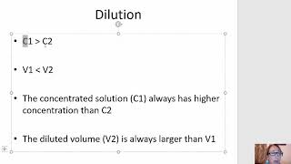 CHM 127 105 Dilution Equation