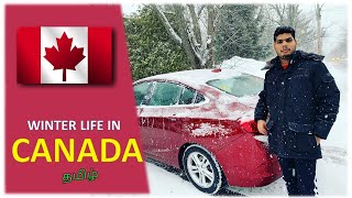 பனி மழை 2021 கனடா ⛄️⛷🌨|  Snow 2021 Canada | Life in Canada | Canadian Tamizhan