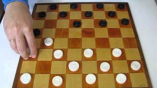 MVI 2488 Комбинации. Удар по слабому полю. Шашки. Draughts. Combinations. Video lesson.