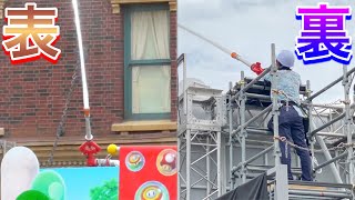 ショー中のパワサマステージ裏側ってどうなってるの？【USJ】スーパーマリオ・パワーアップ・サマー 2023.8.18(金)-17:40