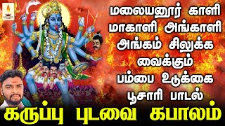 மலையனூர் காளி மாகாளி அங்காளியின் அங்கம் சிலுக்க வைக்கும் பம்பை உடுக்கை பூசாரி பாடல் | Apoorva Audios