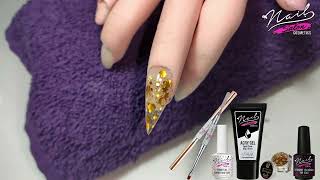 Encapsulated Glitter Glass with AcryGel Crystal Clear \u0026 Titanium Top Coat - Nail Salon Cosmetics