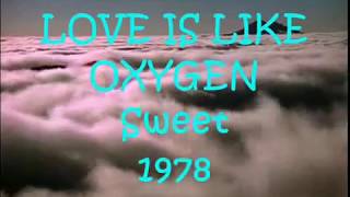 love is like oxygen (El amor es como el oxígeno) .. SWEET Subtítulos español