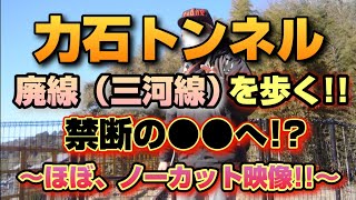 【力石トンネル】三河線の廃線を旧・西中金駅から歩いてみた！※途中走ったw〜禁断の○○へ!?いろんな意味でコワかった!!〜最後に、何が言いたいかっていうと…《トンネル迄ほぼノーカット映像!!》ってこと！