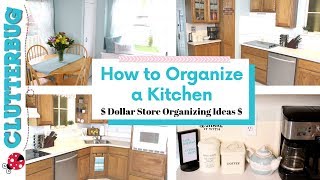 How to Organize a Kitchen Fast - 💲Dollar Store Organizing Ideas 💲