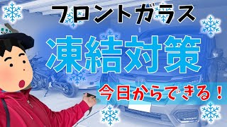 実質0円のガラス凍結対策が最強すぎる【凍結しないから朝の時短にも！】