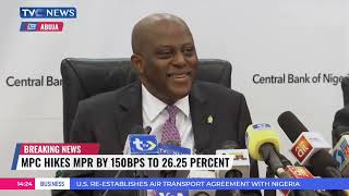 Breaking News | CBN Raises MPR To 26.25 From 24.25 Percent