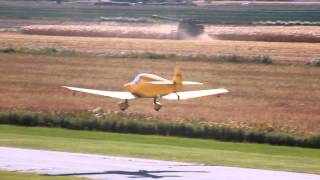 [HD] RVA 2012 Jodel F-11 Décollage/Takeoff In Strong Crosswind CSU3 Fly In 2012