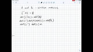 True or False - Determinants of two similar matrices are the same.  Explain. | Plainmath