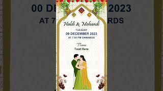 vertical Wedding invitation Edius Project-49 |Whatsapp Invitation |Edius 7-8-9-X (M-9414402138)