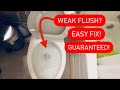 TOILET HAS WEAK FLUSH? - EASY FIX!!! 🚽 👍😎