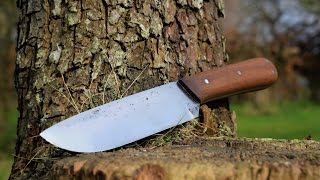 Knife making - Forging a Frontier Knife from Rusty Leaf Spring