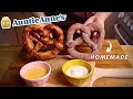 Making AUNTIE ANNE'S Mall Style SOFT PRETZELS At Home | With Cheese Dip!