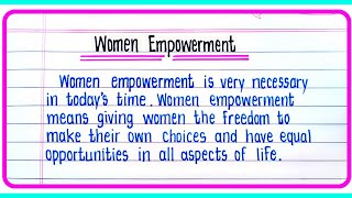 Women Empowerment Essay In English | Essay writing On Women Empowerment