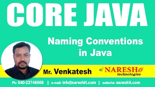 Naming Conventions in Java | Core Java Tutorial | Mr. Venkatesh