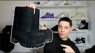 THESE OR UGGS?! Balenciaga Alaska Black Suede Low Boots Review +(ON  FOOT)