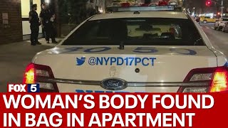 Woman's body found in bag in Bronx apartment