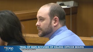 Man accused of killing Hutto police officer faces murder trial