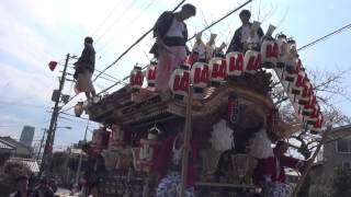 2016兵庫県神戸市東灘区（本住吉神社）山田區、試験曳き②（平成28年3月27日）