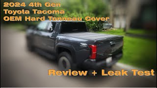 4th Gen Tacoma OEM Toyota Hard Tonneau Cover Review + Leak Test (2024 +)