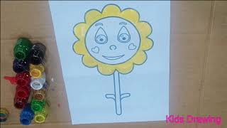 How to draw a Flower vs femail carttoon Step by Step | Easy drawings||Flower drawing 2020||