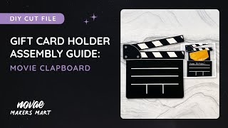 Movie Film Clapboard Gift Card Holder | Movie Clap Board Birthday Card Template