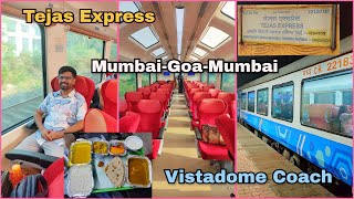 Goa Tejas Express | Journey in Vistadome Coach | EV2 | Train No. 22120 | Madgaon to Mumbai CSMT