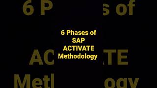 6 Phases of SAP ACTIVATE Methodology | What are the phases of SAP Activate #SAP #career #interview