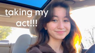 Taking my ACT || vlog