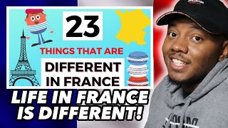 AMERICAN REACTS To 23 Little things that are different about life in France | French culture