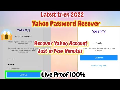 How To Recover Yahoo Mail Password Without Phone Number And Recovery ...