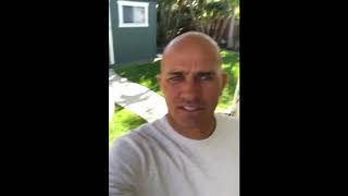 KELLY SLATER SENDS MESSAGE AHEAD OF ARRIVAL IN MANLY FOR VISSLA SYDNEY SURF PRO.